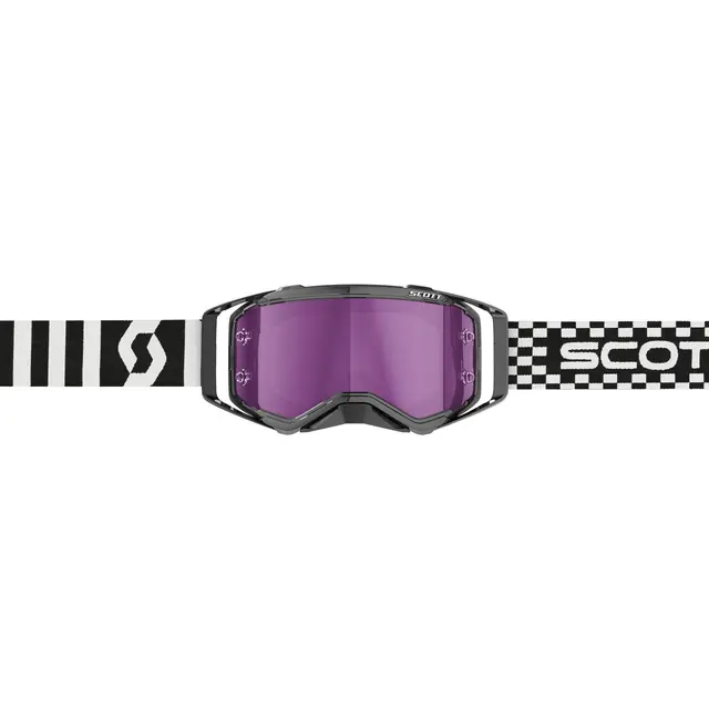 Scott Prospect MX-Race Brille-Sort/Hvit KLAR WORKS Linse - "Racing" i pose 