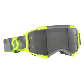 Scott Fury MX Brille LS - Lys Gr&#229;/Gul Lyssensitiv Gr&#229; WORKS Linse