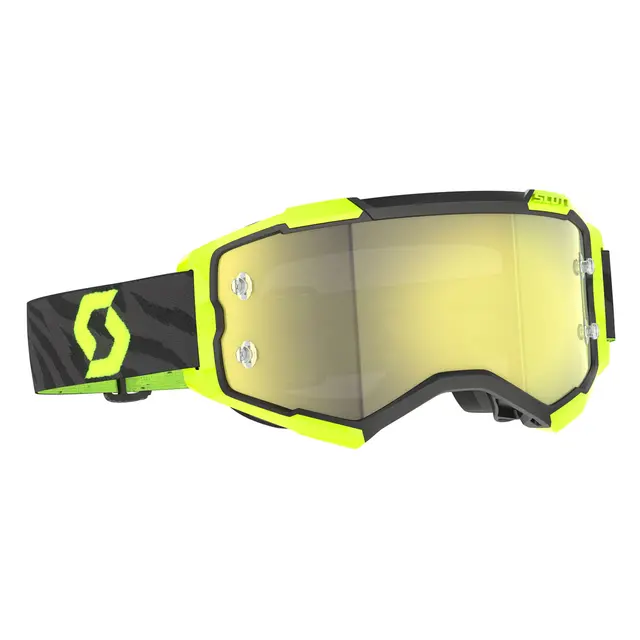 Scott Goggle Fury zebra black/neon yellow yellow chrome W 