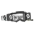 Scott Fury MX Brille WFS -  Sort/Hvit Klar WORKS Linse med 50mm Roll-off