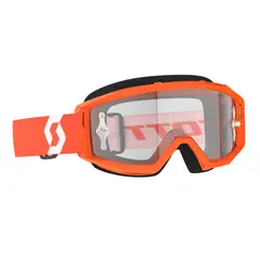 Scott Primal MX Brille - Ora/Hvit Klar WORKS Linse