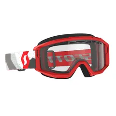 Scott Primal MX Brille Enduro - Hvit/R&#248;d Klar Linse