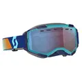 Scott Fury SX Brille - Blå/Oransj Enhancer Blå Chrome Linse