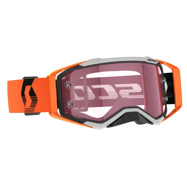Scott Prospect MX-Race AMP - Grå/Oransje Rosa AMP WORKS Linse - "Racing" i plast 