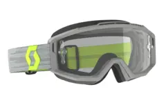 Scott Split OTG MX Brille - Gr&#229;/Gul Klar WORKS Linse - For Brillebrukere