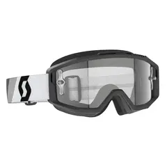 Scott Split OTG MX Brille - Pr.Sort/Hvit Klar WORKS Linse - For Brillebrukere