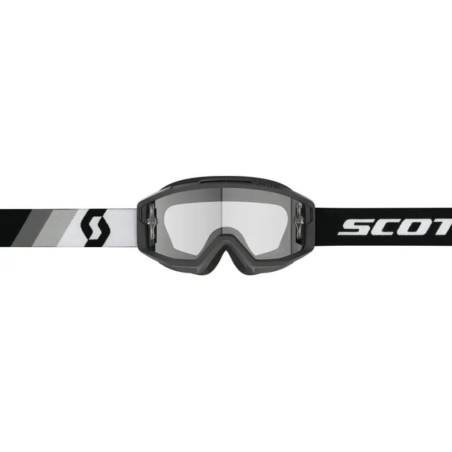Scott Split OTG MX Brille - Pr.Sort/Hvit Klar WORKS Linse - For Brillebrukere 