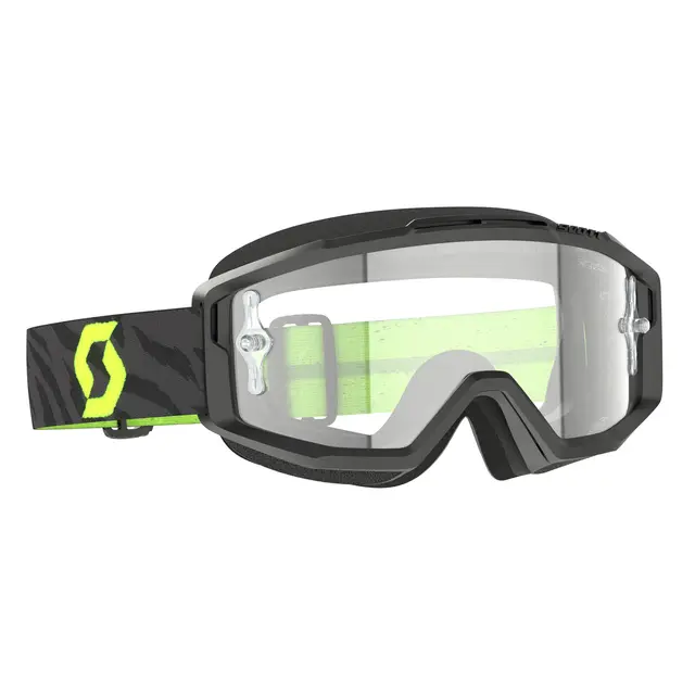 Scott Goggle Split OTG zebra black/neon yellow clear works 