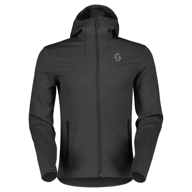 Scott Defined Mid - Sort Lett hoodie med børstet innside 