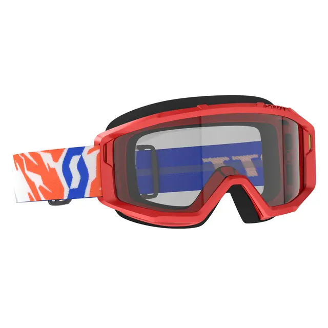 Scott Primal jr MX Brille - Rød Klar Linse 