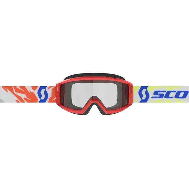 Scott Primal jr MX Brille - Rød Klar Linse 