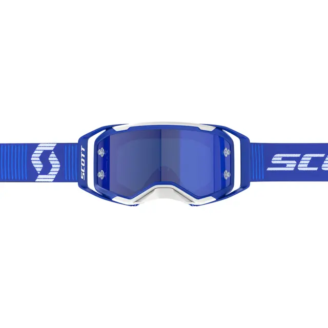 Scott Prospect 2.0 MX Brille - Blå/Hvit Blå Krom Works Linse 