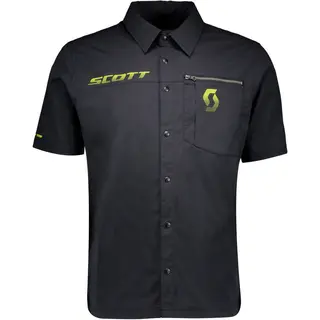 Scott Shirt Factory Team - Sort/Gul Kortermet skjorte med trykk knapper