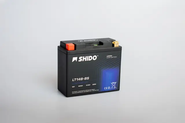 Shido LT14B-BS Lithium - 12V ATV/MC/Snøscooter Batteri