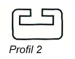 Sleide Arctic Cat Sn&#248;scoot 120cm Grafitt Profil 2, OEM 0604-248/3604-186. 1 stk