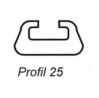Sleide Profil 25, 178cm Sort - BRP Profil 25, Sort