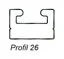 Sleide Profil 26, 188cm Grafitt- Polaris Profil 26, Grafitt