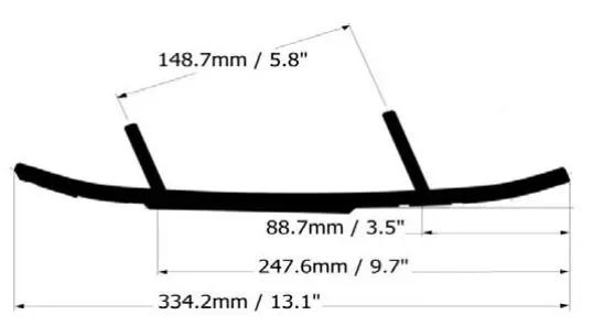 Styreskinner Koromant - Lynx & Ski-Doo Total Lengde 334mm, Selges Parvis 