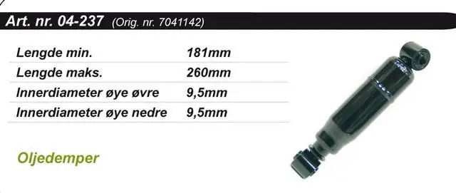 Støtdemper Polaris Fremre Std - Olje OEM: 7041142, 7041281, 7041294, 7041743 