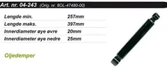 St&#248;tdemper Yamaha Bakre Standard - Olje OEM: 80L4748000