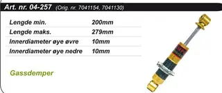 St&#248;tdemper Polaris Fremre Kimpex Gold 7041430, 7041743