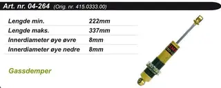 St&#248;tdemper Ski-Doo Fremre Kimpex Gold 415033300, 414866400