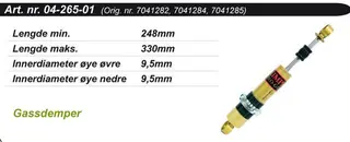 St&#248;tdemper Polaris Fremre Kimpex Gold 7041282, 7041285