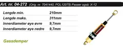 St&#248;tdemper Polaris Bakre Kimpex Gold 7041440, 7041481