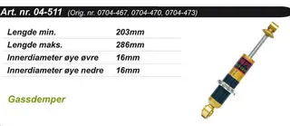 St&#248;tdemper Arctic Cat Kimpex Gold 0704-467, 0704-470, 0704-473, 0704-575