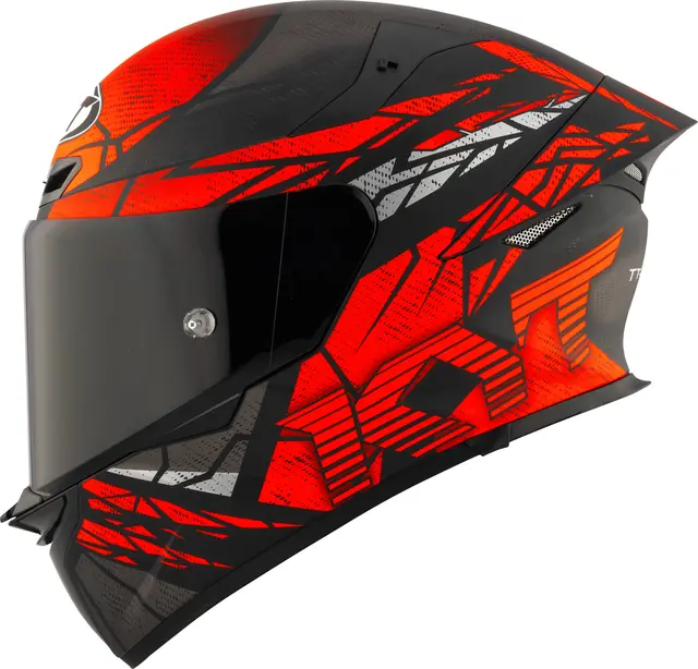 KYT TT-REVO Combustion Matt rød Sportslig helhjelm med racing design 