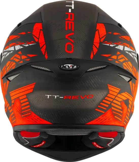 KYT TT-REVO Combustion Matt rød Sportslig helhjelm med racing design 