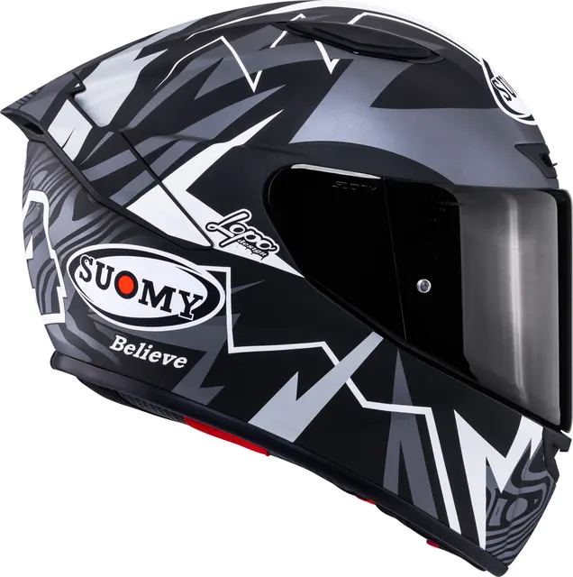 Suomy Track-1 Sam Lowes 2025 M.Sort Racinghjelm Ventilert 3komponent fiber 