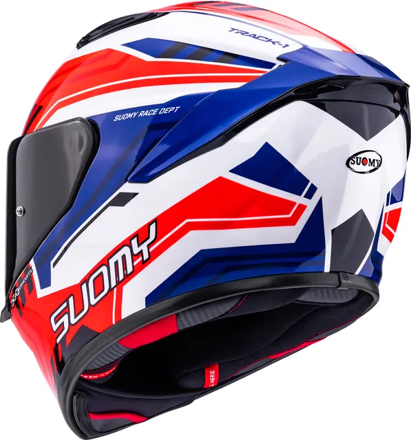 Suomy Track-1 Framework Hvit/Rød/blå Racinghjelm Ventilert 3komponent fiber 