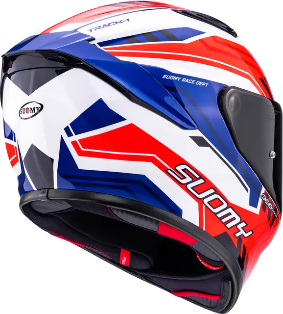 Suomy Track-1 Framework Hvit/Rød/blå Racinghjelm Ventilert 3komponent fiber 