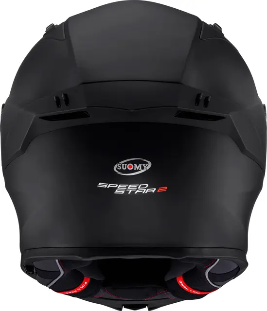 Suomy Speedstar2 Plain Matt Sort Sport helhjelm med solvisir 3komp.fiber 