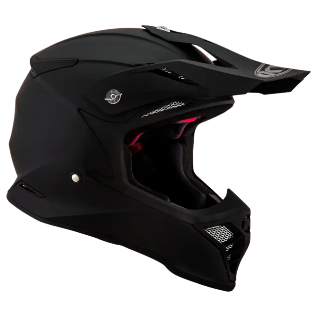 KYT Skyhawk MX Plain Matt sort Premium MX-hjelm, 3komp.fiber ECE 22-06 