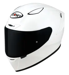 Suomy Track-1 Plain Hvit Racinghjelm Ventilert 3komponent fiber