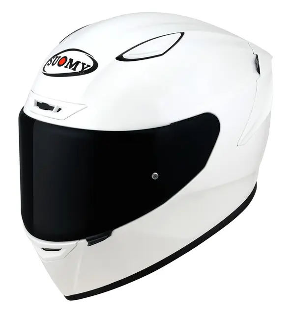 Suomy Track-1 Plain Hvit Racinghjelm Ventilert 3komponent fiber 