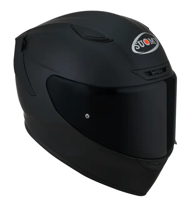 Suomy Track-1 Plain Matt Sort Racinghjelm Ventilert 3komponent fiber 