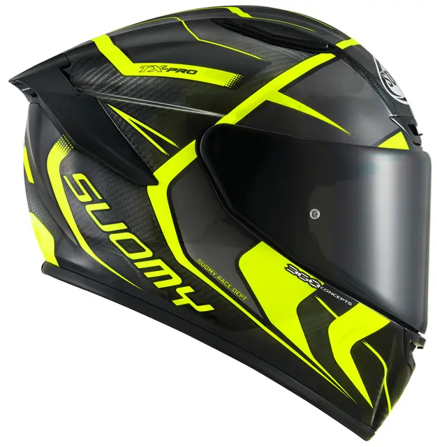 Suomy TX-PRO Advance Gul Racinghjelm Ventilert 3komponent skall 