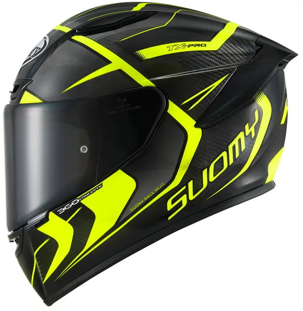 Suomy TX-PRO Advance Gul Racinghjelm Ventilert 3komponent skall 