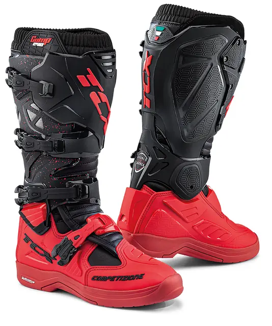 TCX Comp EVO 2 Michelin, Sort/Rød Toppmodell Cross/Enduro, Michelin 