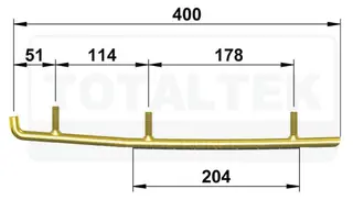 Totaltek Styreskinne - Arctic Cat Selges Parvis, Koromant, Racing