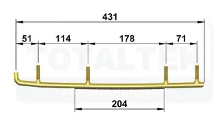Totaltek Styreskinne - Yamaha Selges Parvis, Koromant, Racing