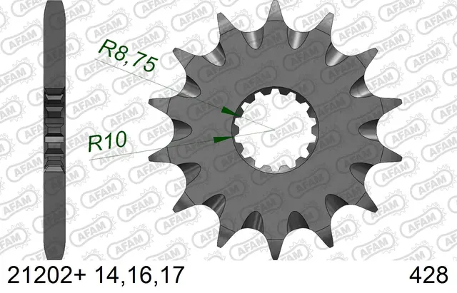 AFAM Framdrev #420 SC - Kawasaki/Yamaha+ GPR,SC,Z,ZZ,DT,TDR,TZR,XVS,YZ 