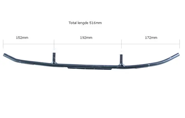 Styreskinne Lynx ADJ ski - Coromant Total lengde 516mm,35mm bolter,605352643 