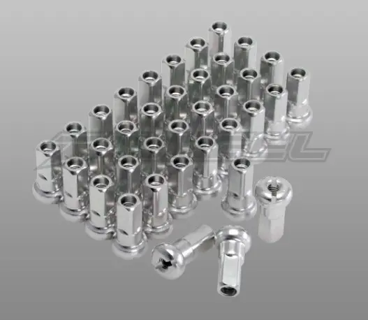 Z-Wheel Aluminum Nipple P3 - Sølv 36 stk 