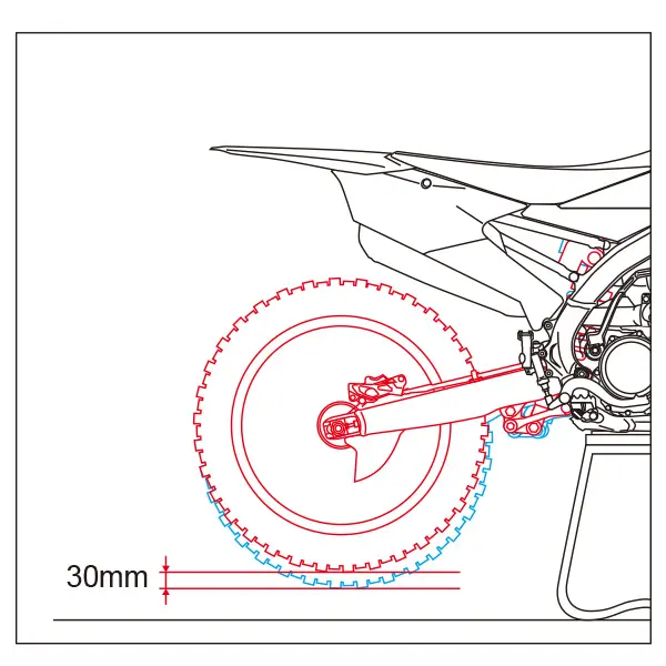ZETA Senkesett Bak SHOWA/KYB/WP 50mm Rød CR,KLX,KX,RM/Z,WR,YZ,XC/W,EXC/F,XCF++ 