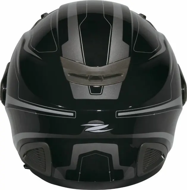 Zeus 611 Hjelm - TT2 Sort MC halvhjelm m/solvisir 