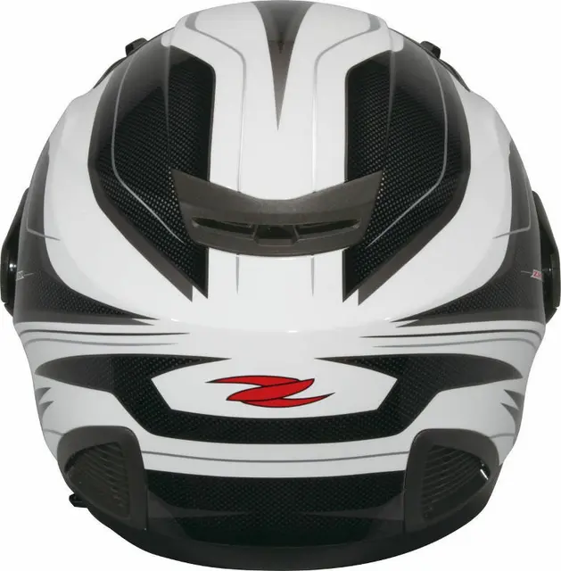 Zeus 611 Hjelm - TT3 Hvit MC halvhjelm m/solvisir 
